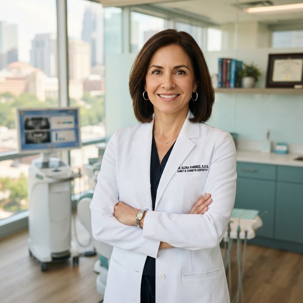 Dra. Marisol Orlando en su clínica odontológica